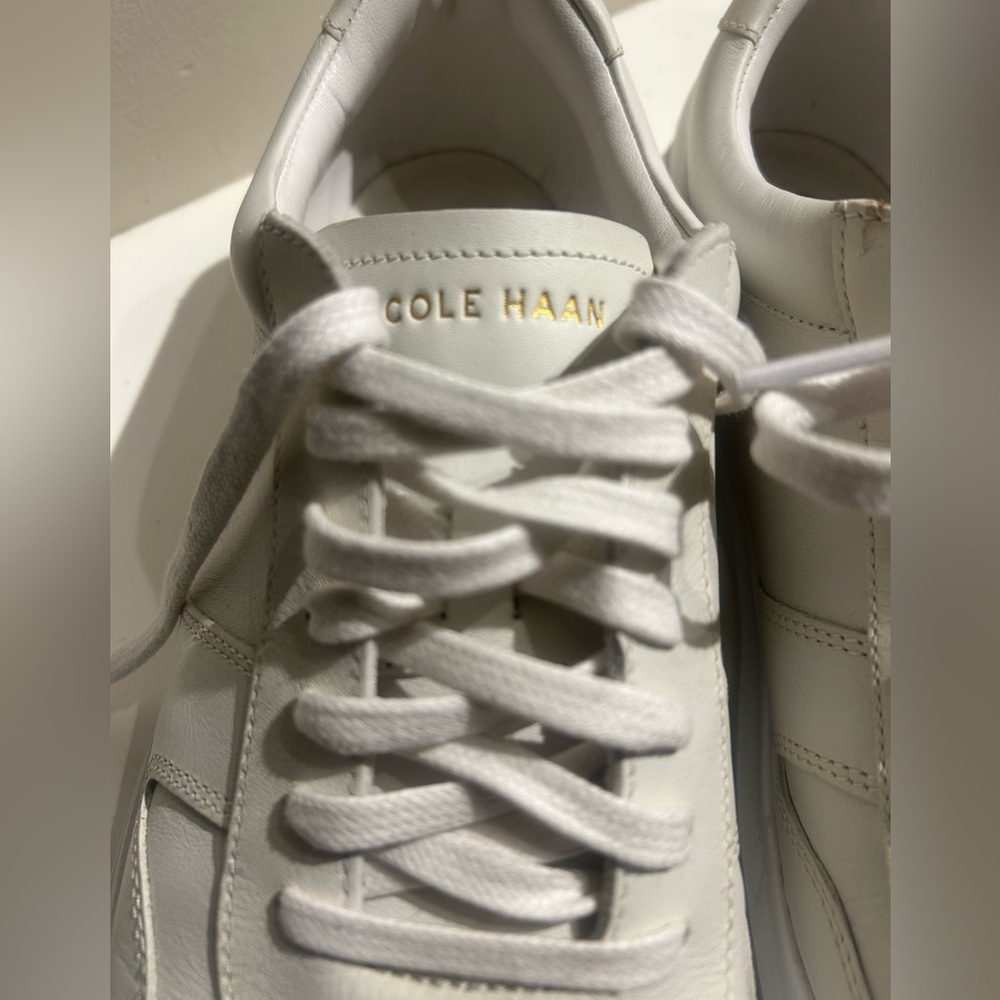 Cole Haan Men's Leather Sneakers, Tanned Cream / White, Size 13